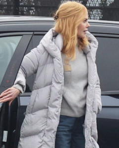 Romy Movie Babygirl 2024 Nicole Kidman White Hooded Coat