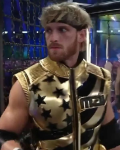WWE Chamber 2024 Logan Paul Stars Printed Leather Vest