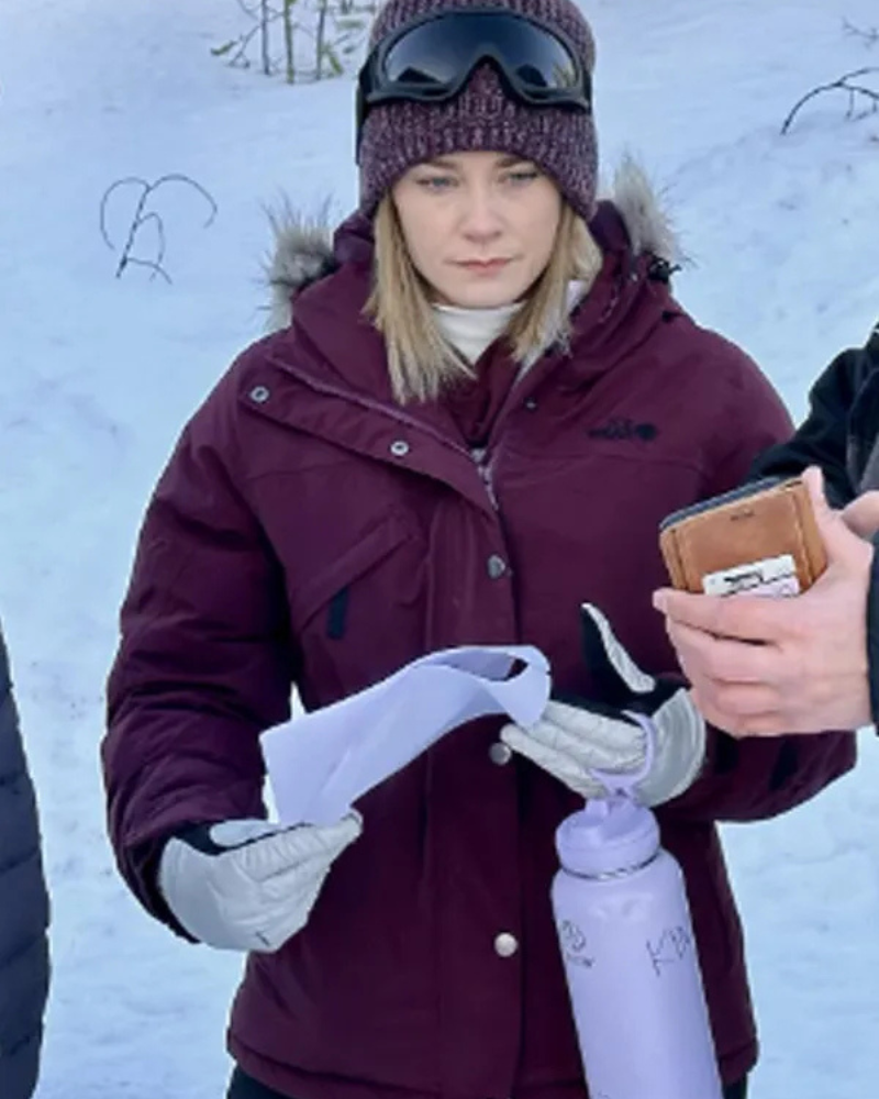 Anya The Finnish Line 2024 Kim Matula Burgundy Shearling Hooded Jacket Anya The Finnish Line 2024 Kim Matula Burgundy Shearling Hooded Jacket
