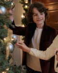 Azriel Dalman Tv Movie All I Need For Christmas 2024 Maroon Velvet Blazer