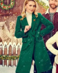Christmas On The Alpaca Farm Jess Hilliard Green Wool Trench Coat