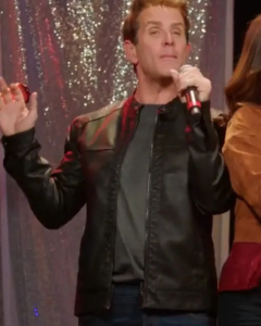 Joey Mcintyre Jingle Bell Love 2024 Jack Cooper Black Leather Jacket