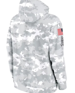 Kansas City Chiefs Salute To Service Camo 2024 Pullover Hoodie.