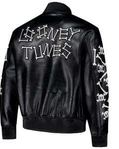 Looney Tunes Freeze Max Tweety Bones Black Varsity Jacket