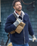 Luke Christmas Under The Lights 2024 Marco Grazzini Blue Wool Shearling Jacket