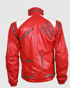Red & White Leather Jacket