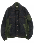 S A.P.C. 'Eimi Denim Ma-1 Docking Indigo Flight Jacket