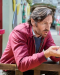 Sean Movie Tis The Season To Be Irish 2024 Eoin Macken Red Bomber Jacket