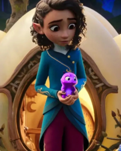 Spellbound Movie 2024 Princess Ellian Blue Jacket