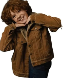 The Best Christmas Pageant Ever 2024 Ollie Herdman Brown Shearling Jacket
