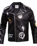 The Simpsons Freeze Max Graphic Black Biker Jacket