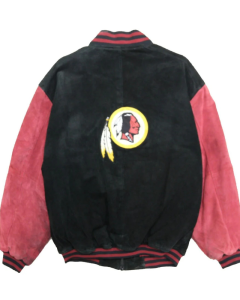 Washington Redskins Pro Player Leather Suede Bomber Jacket