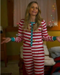 Desi Film A Christmas Less Traveled 2024 Candace Cameron Striped Jumpsuit