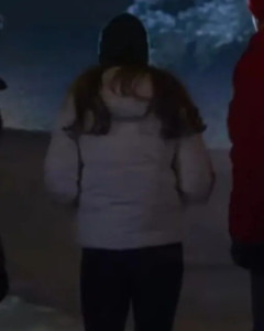 Erin Christmas Under The Northern Lights 2024 Jill Wagner White Puffer Jacket