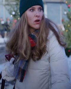 Erin Christmas Under The Northern Lights 2024 Movie Jill Wagner White Jacket