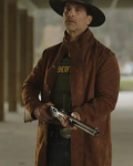 Johnathon Schaech Blue Ridge Movie Justin Wise Brown Suede Leather Jacket