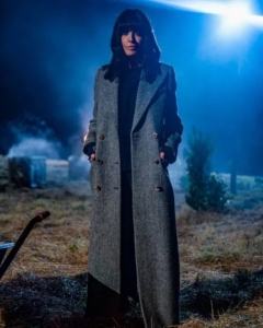 The Traitors British 2024 Claudia Winkleman Grey Wool Coat