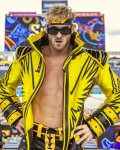 American Wrestler Logan Paul Wwe Crown Jewel Yellow And Black Leather Jacket