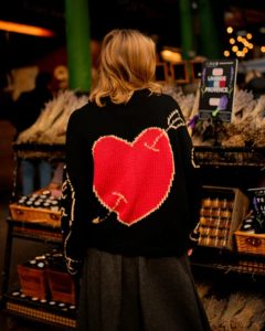Bad Sisters S02 Eve Hewson Love Black Heart Sweater