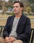 Justin Kem Jurado Numero 2 Movie 2024 Nicholas Hoult Black Cotton Blazer