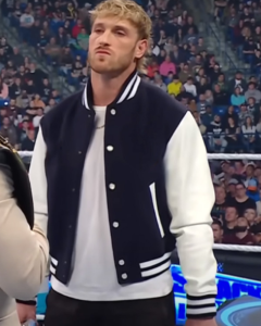 Logan Paul Smackdown Blue And White Varsity Jacket
