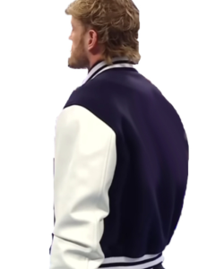 Logan Paul Smackdown Blue And White Wool Jacket