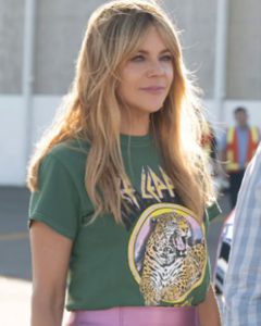 High Potential S01 Kaitlin Olson Green Def Leppard T-Shirt