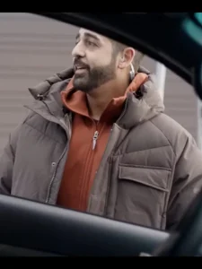 The Åre Murders Kardo Razzazi Brown Puffer Jacket