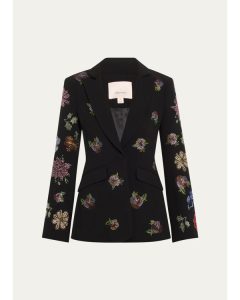 The View 2025 Joy Behar Black Floral Embellished Blazer