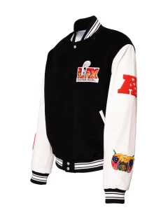 Super Bowl 2025 Wool & Leather Varsity Jacket