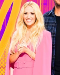 American Idol S23 Carrie Underwood Pink Blazer Dress
