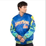 Men's Starter Royal Super Bowl LIX The Big Easy Full-Snap Satin Jacket