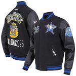 Unisex 2025 NBA All-Star Game Pro Standard Black Wool Varsity Full-Snap Jacket