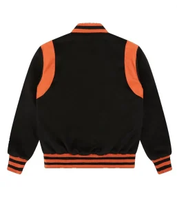 Icecream BBC Embroidered Black Varsity Jacket