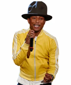 Pharrell Williams Track Bomber Leather Jacket