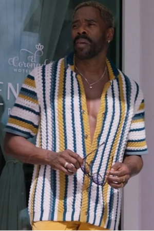The Four Seasons Colman Domingo Crochet Shirt