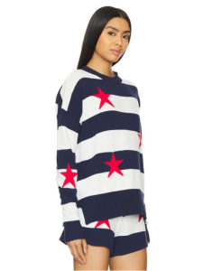 Love Hotel S01 Shannon Beador Red Stars Striped Sweater