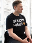 Elon Musk Occupy Mars Black T-Shirt