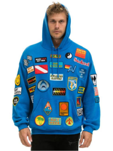 And Just Like That Alexa Swinton Blue Patch Hoodie