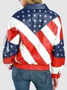 Beyonce United States Flag Leather Jacket