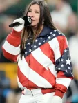 Jessie G US Flag Leather Jacket