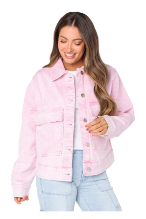 Celebrity Pink Oversize Denim Jacket