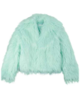 The Life of a Showgirl Mint Faux Fur Coat