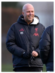 Arne Slot LFC Black Puffer Hooded Jacket
