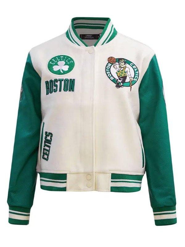Boston Retro White Celtics Jacket Boston Retro White Celtics Jacket