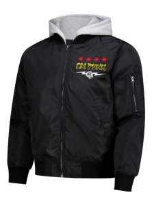 CM Punk Black Hooded Bomber Jacket