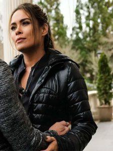 Cristal Carrington Dynasty Black Puffer Jacket
