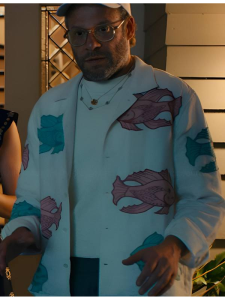 Platonic S2 Seth Rogen Fish Printed Jacket
