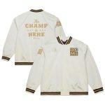 WWE Greatest of All Time John Cena The Champ Is Here Cream Unisex Satin Varsity Jacket