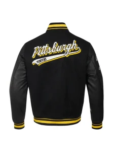 NHL Pittsburgh Penguins Black Wool Varsity Jacket